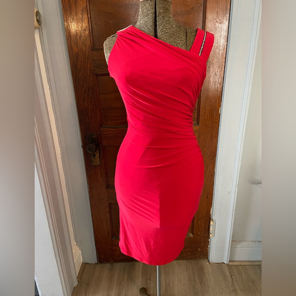 Joseph Ribkoff pink bodycon dress